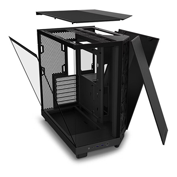 Nzxt H Series H6 Flow 3x120MM (ATX Micro-ATX Mini-ITX) CC-H61FB-01 Siyah ATX Oyuncu Kasası