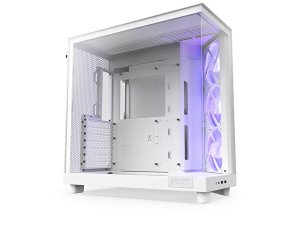 Nzxt H Series H6 Flow RGB 3x120MM RGB (ATX Micro-ATX Mini-ITX) CC-H61FW-R1 Beyaz ATX Oyuncu Kasası