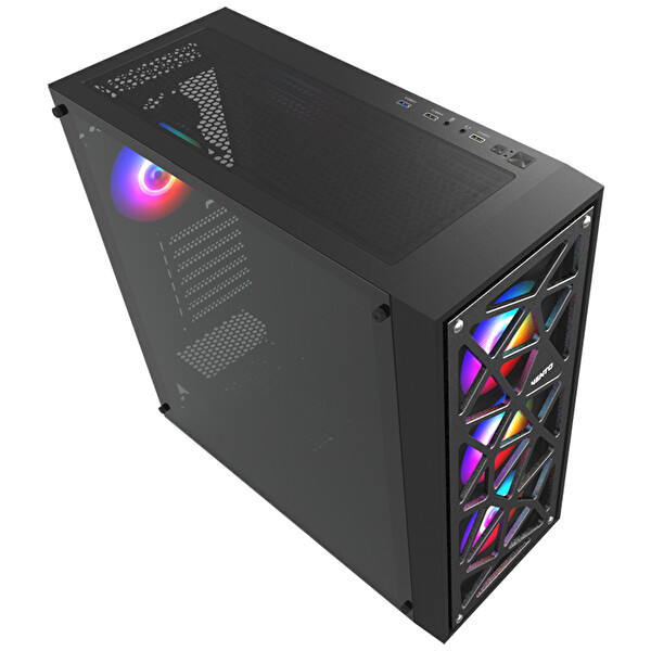 Vento VG12AL FSP 750W 80+ 4x120MM RGB Fan Temperli Cam USB 3.0 Mesh E-ATX Mid-Tower Gaming Kasa
