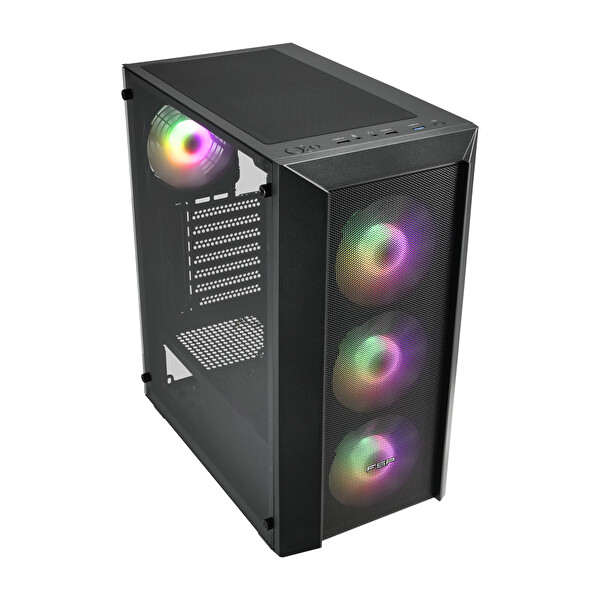 Fsp CMT218 650W 80+ 4x120MM Fixed RGB Fan Temperli Cam USB 3.0 Mesh ATX Mid-Tower Gaming Kasa
