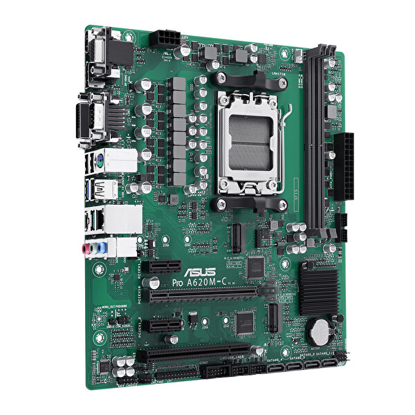 Asus Pro A620M-C-CSM AMD A620 Soket AM5 DDR5 6400MHz mATX Anakart