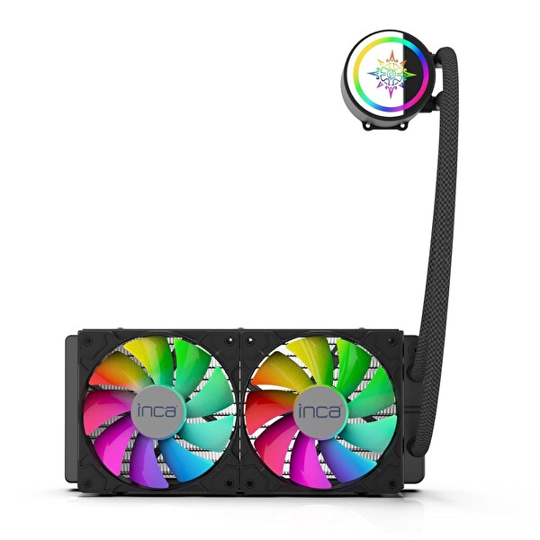 Inca ISS-02XN Intel/AMD 2x120MM ARGB Led Fanlı AM5 Control Remote CPU Liquid Cooler