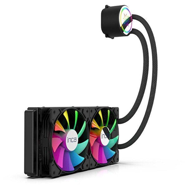 Inca ISS-02XN Intel/AMD 2x120MM ARGB Led Fanlı AM5 Control Remote CPU Liquid Cooler