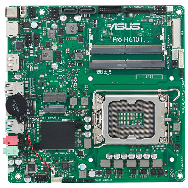 Asus Pro H610T-CSM LGA1700 DDR5 5600 MHz Mini-Itx Anakart