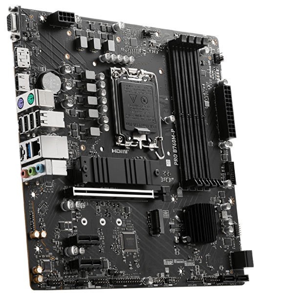 MSI PRO B760M-P Intel B760 Soket 1700 DR 6800(oc) MHz Matx Gaming Anakart