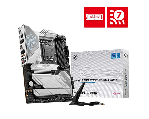 MSI MPG Z790 EDGE TI MAX WiFi Intel Z790 Soket 1700 DDR5 7800 (OC) MHz ATX Gaming Anakart