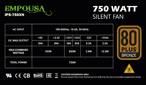Inca IPS-750XN 80 Plus Bronz Silent 750W Güç Kaynağı