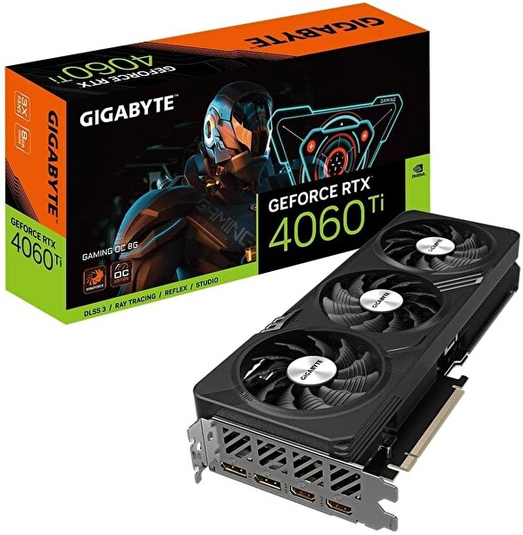 Gigabyte GeForce RTX 4060 Ti Gaming OC 8G 8 GB 128 Bit GDDR6 3 Fanlı Gaming Ekran Kartı GV-N406TGAMING OC-8GD