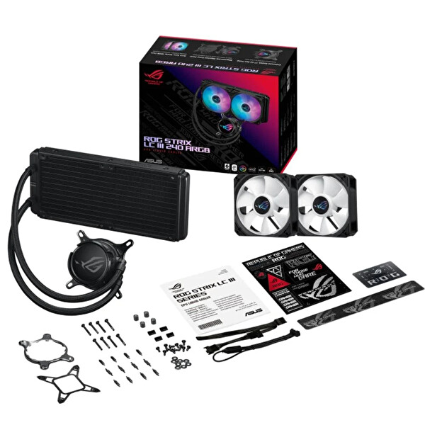Asus ROG Strix LC III 240 ARGB 120mm Radyatör RGB CPU Soğutucu 90RC00S1-M0UAY0