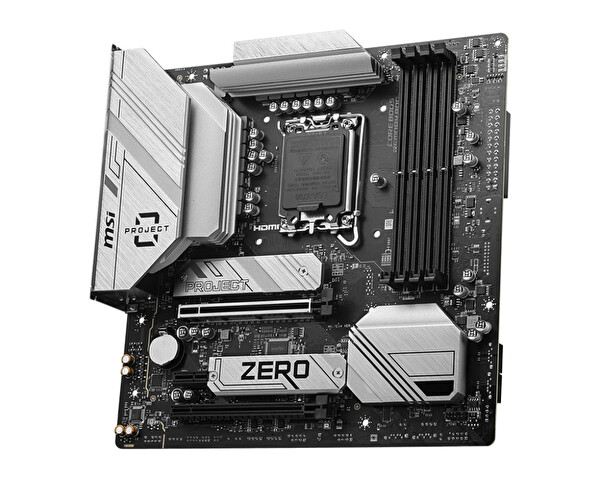 MSI B760M Project Zero Intel LGA1700 DDR5 7800+(OC) MHz MATx Anakart