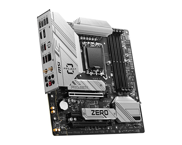 MSI B760M Project Zero Intel LGA1700 DDR5 7800+(OC) MHz MATx Anakart