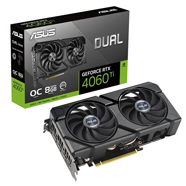 Asus Dual NVIDIA GeForce DUAL-RTX4060TI-O8G-EVO RTX 4060 Ti 8 GB GDDR6 128 Bit Ekran Kartı