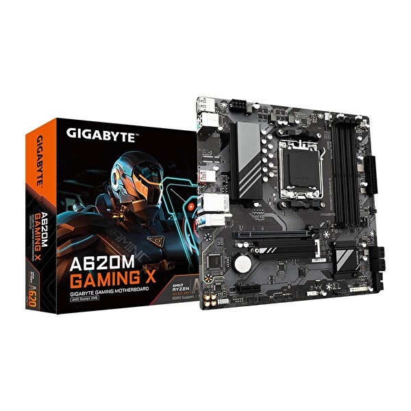 Gigabyte A620M GAMING X 1.0 A620 DDR5 (Vga Yok) GLan mATX HDMI DP TYP-C M2 AM5 AMD Anakart