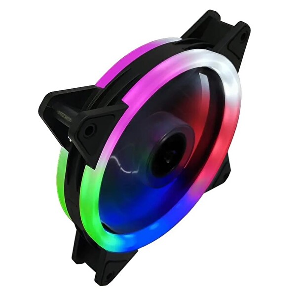 Concord C-892 RGB Gökkuşağı Renkli 12 CM Soğutucu PC Kasa Fanı