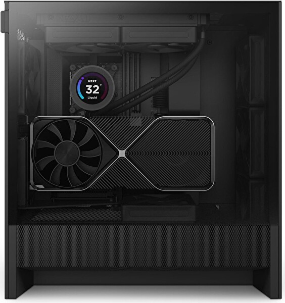 Nzxt H5 Flow 2024 CC-H52FB-01 2 Fanlı ATX Siyah Bilgisayar Kasası