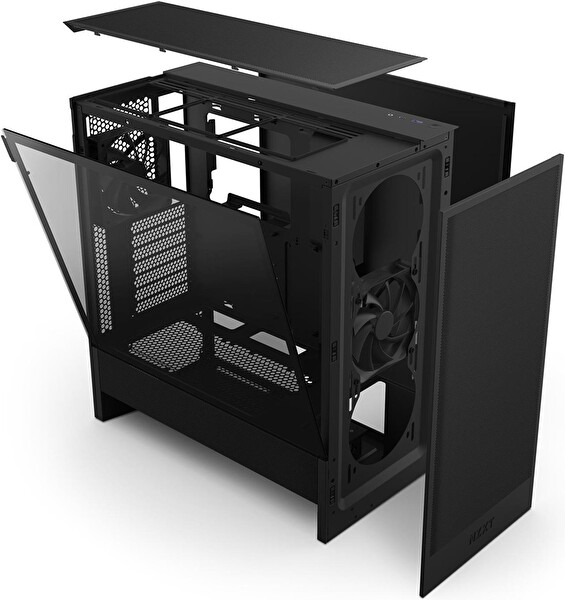 Nzxt H5 Flow 2024 CC-H52FB-01 2 Fanlı ATX Siyah Bilgisayar Kasası