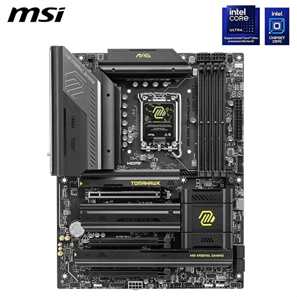 MSI MAG Z890 Tomahawk WiFi 9200 MHZ OC RGB M2 Soket 1851 DDR5 ATX Anakart