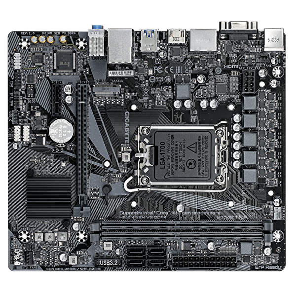 Gigabyte H610M-S2H-V3 Intel LGA1700 DDR4 Micro ATX Anakart