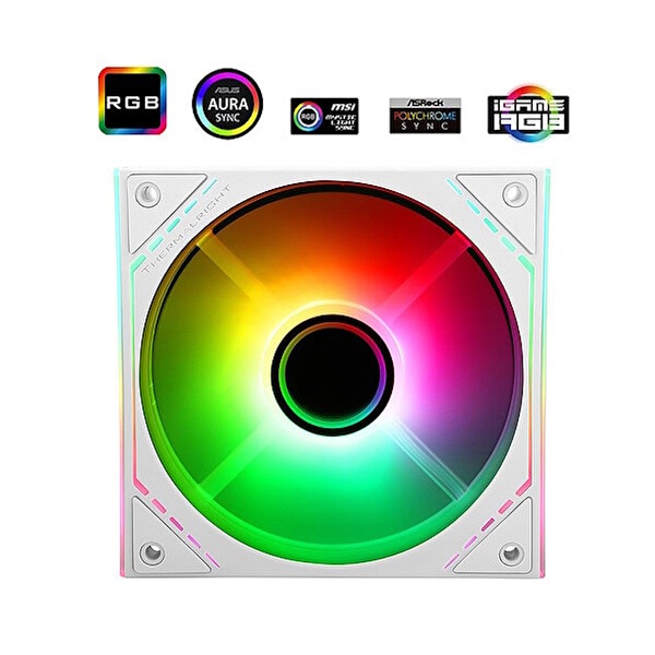 Thermalright TL-M12W-S ARGB 120MM Beyaz Kasa Fanı