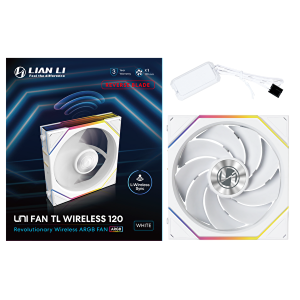 Lian Li Uni Fan Reverse Tl Wireless 1x120mm Beyaz Kasa Fanı G99.12RTL1W1W.00