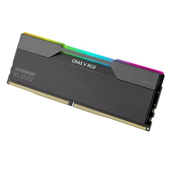 Klevv KD5BGUA80-64A320G Cras V RGB 64GB (2x32GB) 6400MHz CL32 INTEL XMP 3.0-AMD EXPO DDR5 Heatsink Obsidian Black RAM