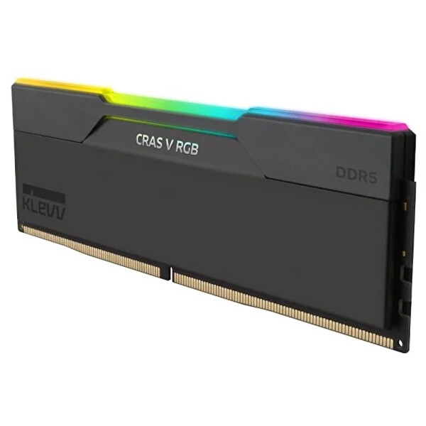 Klevv KD5BGUA80-64A320G Cras V RGB 64GB (2x32GB) 6400MHz CL32 INTEL XMP 3.0-AMD EXPO DDR5 Heatsink Obsidian Black RAM