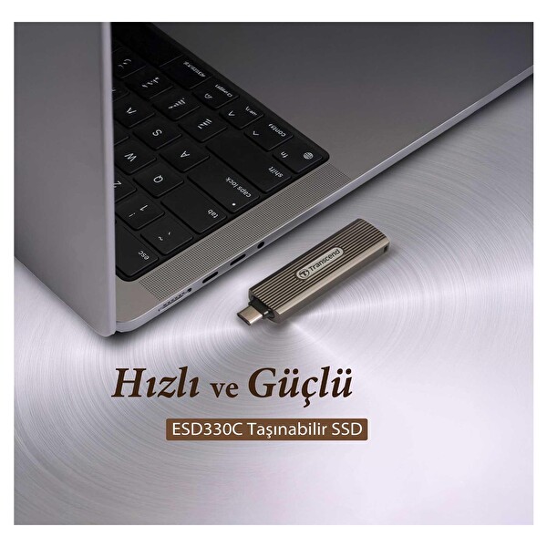 Transcend TS512GESD330C 512 GB Type-C Gizlenebilir Başlıklı Taşınabilir Metal Kasa SSD
