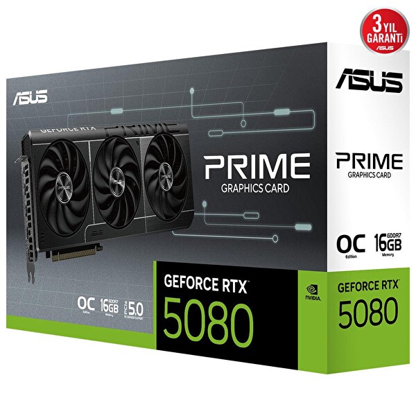 Asus PRIME-RTX5080-O16G 16 GB 256 Bit GDDR7 DP/HDMI PCI 5.0 Ekran Kartı