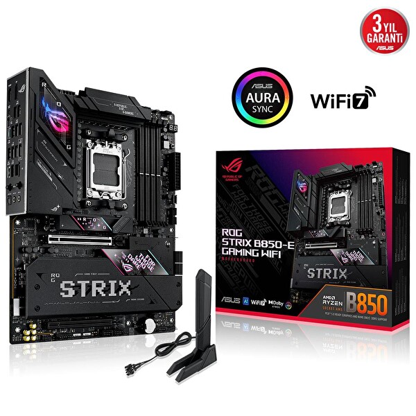 Asus ROG Strix B850-E Gaming WIFI 8000 MHz (OC) M.2 AM5 ATX Anakart