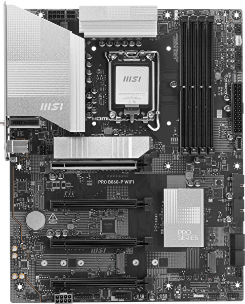MSI PRO B860-P WIFI Soket 1851 DDR5 8600 MHZ(OC) 3xM.2 1x TB4 HDMI Display 5G LAN WIFI 7 ATX Anakart