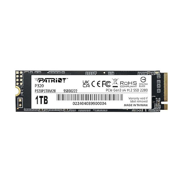 Patriot P320 P320P1TBM28 1 TB 3000-2200 MB/S Nvme M.2 SSD