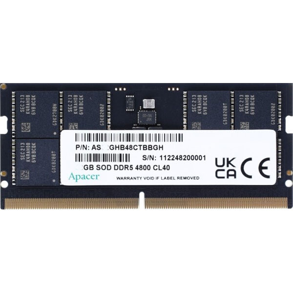 Apacer FS.16G2C.PK 16 GB (1x16GB) 5600 MHZ Sodımm CL40 DDR5 Notebook RAM