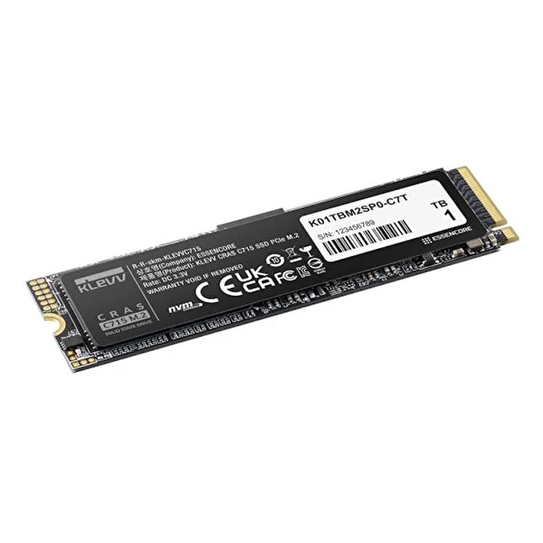 Klevv Cras C715 K01TBM2SP0-C7T 1 TB NVMe PCIe Gen3 x4 3200-2000 MB M.2 SSD