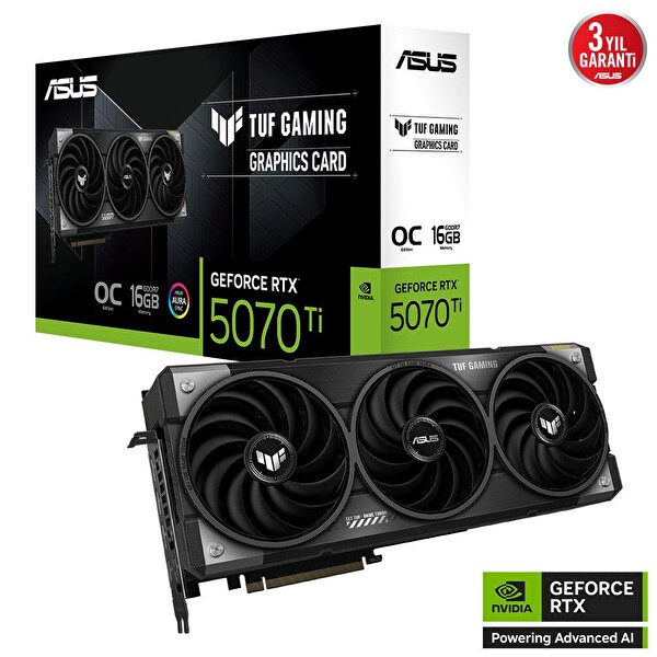 Asus TUF-RTX5070TI-O16G-GAMING 16 GB 256 Bit GDDR7 DP/HDMI PCI 5.0 Ekran Kartı