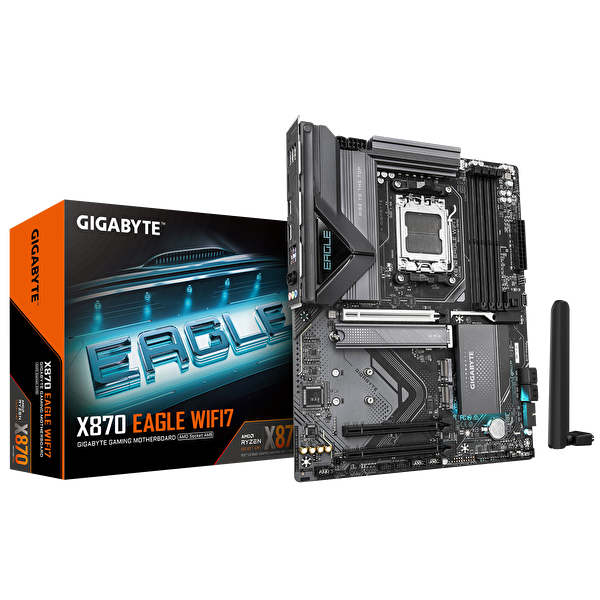 Gigabyte 9MX87EG7-00-G10 X870 Eagle WiFi 7 AMD X870 DDR5 AM5 ATX Anakart