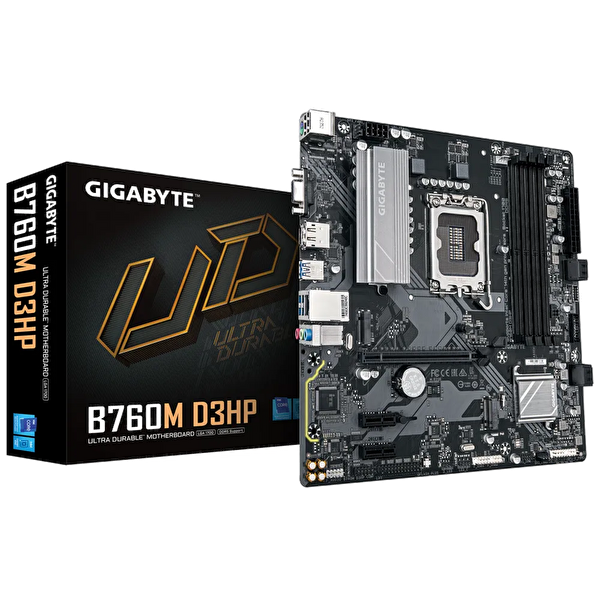 Gigabyte 9MB76M3PW-00-G10 B760M D3HP Intel LGA1700 DDR5 Micro ATX Anakart