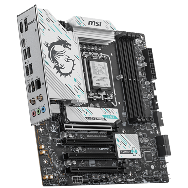 MSI B860M GAMING PLUS WIFI Intel B860 Soket 1851 DDR5 8800+(OC)MHz ATX Gaming Oyuncu Anakart
