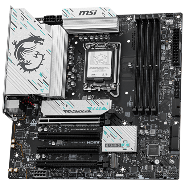 MSI B860M GAMING PLUS WIFI Intel B860 Soket 1851 DDR5 8800+(OC)MHz ATX Gaming Oyuncu Anakart