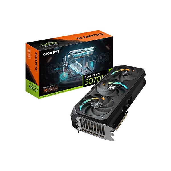 Gigabyte GeForce RTX 5070 Ti Gaming OC GV-N507TGAMING OC-16GD 16G RGB 16 GB 256 Bit DLSS 4 NVIDIA Ekran Kartı