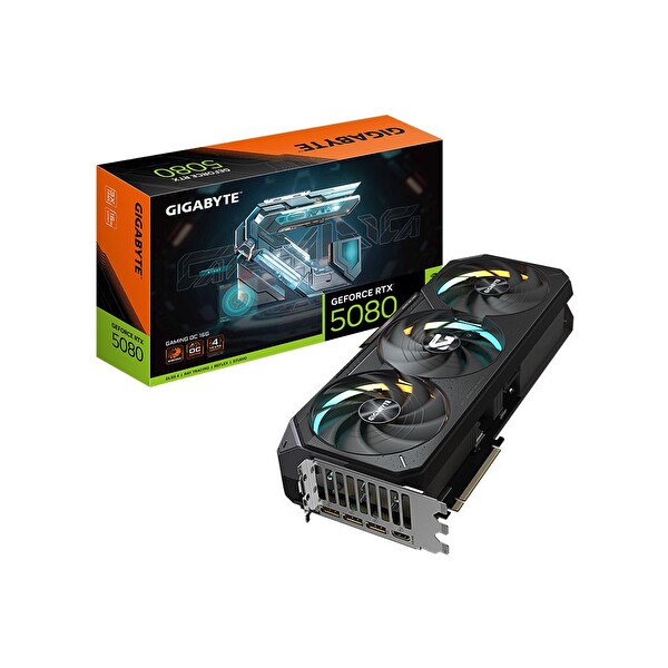 Gigabyte GV-N5080GAMING OC-16GD GeForce RTX 5080 Gaming OC 16G GDDR7 16 GB 256 Bit DLSS 4 NVIDIA Ekran Kartı