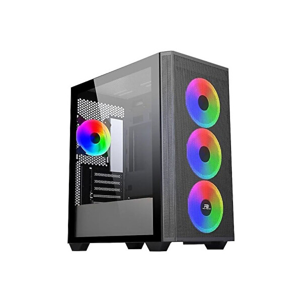 Power Boost PB-P2252BB USB 3.0 Mesh Siyah 4x Ring ARGB Fanlı Mid Tower Gaming Kasa