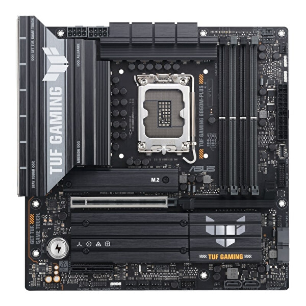 Asus TUF Gaming B860M-PLUS Intel B860 LGA1851 DDR5 8800 DP HDMI Type-C 3x M2 USB3.2 Gen 2x2 Aura RGB 2.5Gbit LAN mATX 12+1+2+1 Güç