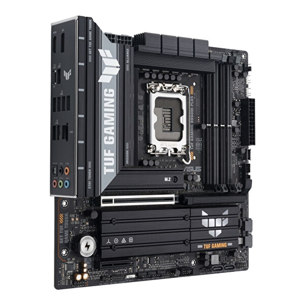 Asus TUF Gaming B860M-PLUS Intel B860 LGA1851 DDR5 8800 DP HDMI Type-C 3x M2 USB3.2 Gen 2x2 Aura RGB 2.5Gbit LAN mATX 12+1+2+1 Güç