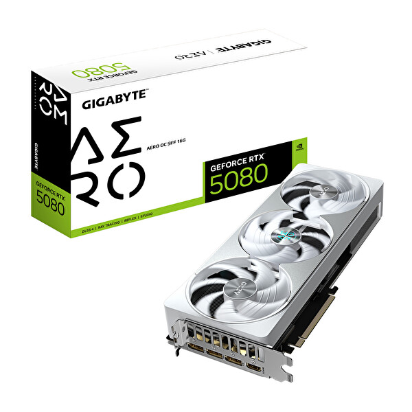 Gigabyte GeForce RTX 5080 Aero OC SFF 16 GB GDDR7 256 Bit Ekran Kartı - GV-N5080AERO OC-16GD