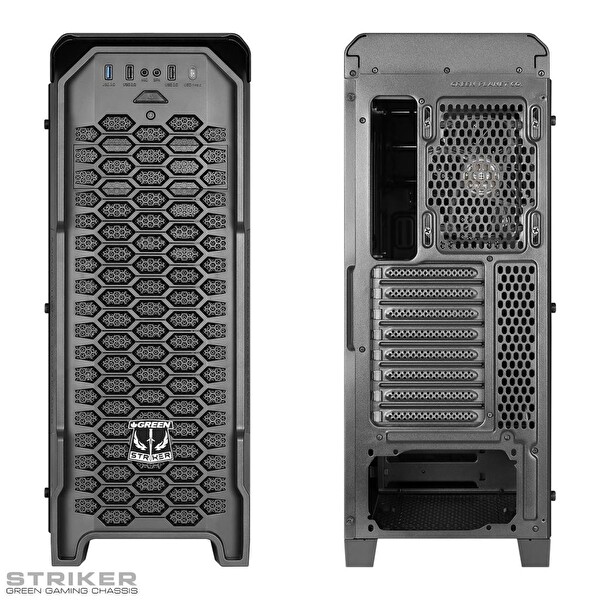 Green Striker Mid Tower Bilgisayar Kasası