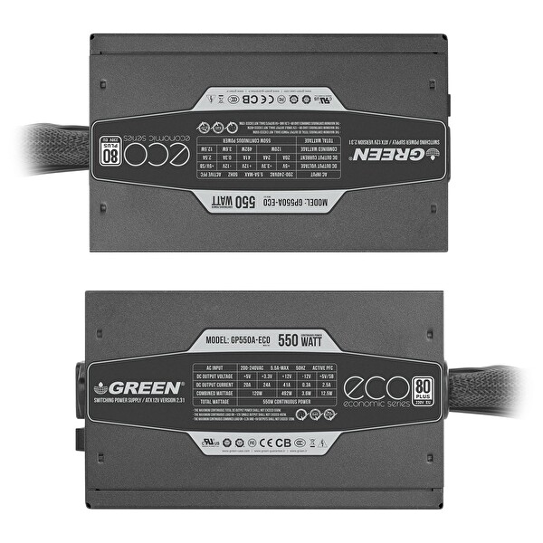Green GP550A-ECO Rev3.1 550W 80+ Power Supply PC Güç Kaynağı