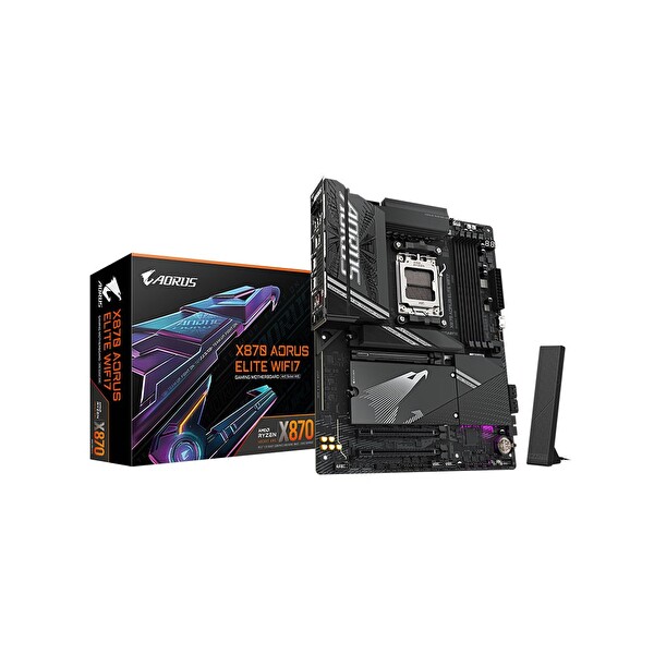 Gigabyte X870 Aorus Elite WiFi7 DDR5 8200 MHz OC M.2 HDMI/USB-C PCIe 5.0 AM5 ATX Anakart