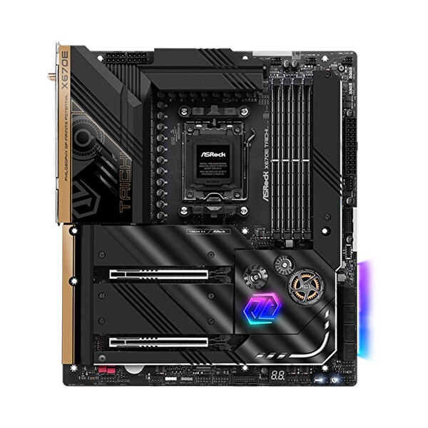 Asrock X670E TAICHI AMD X670E Soket AM5 DDR5 6600 Mhz (O.C) Wi-Fi 6E M.2 E-ATX Anakart