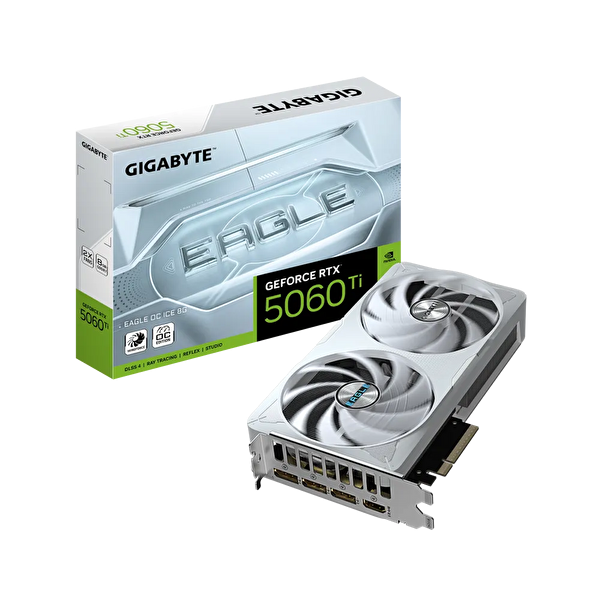 Gigabyte GeForce RTX 5060 Ti Eagle OC ICE 8G 8GB 128Bit GDDR7 Anakart - GV-N506TEAGLEOC ICE-8GD