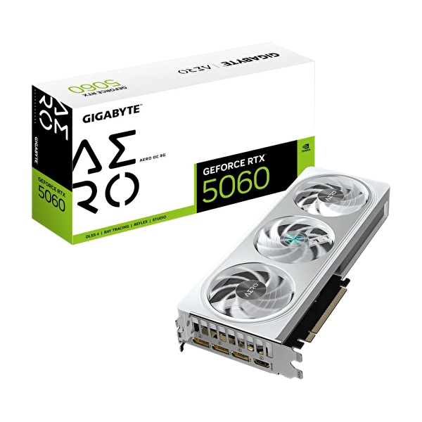 Gigabyte GeForce RTX 5060 AERO OC 8G 8GB 128Bit GDDR7 Ekran - GV-N5060AERO OC-8GD